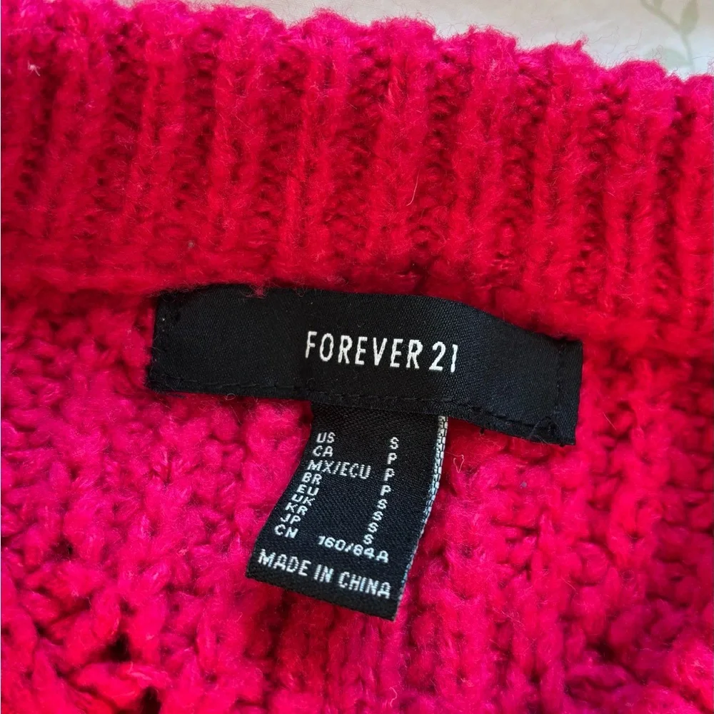 Forever 21 Fuchsia Knit Sweater